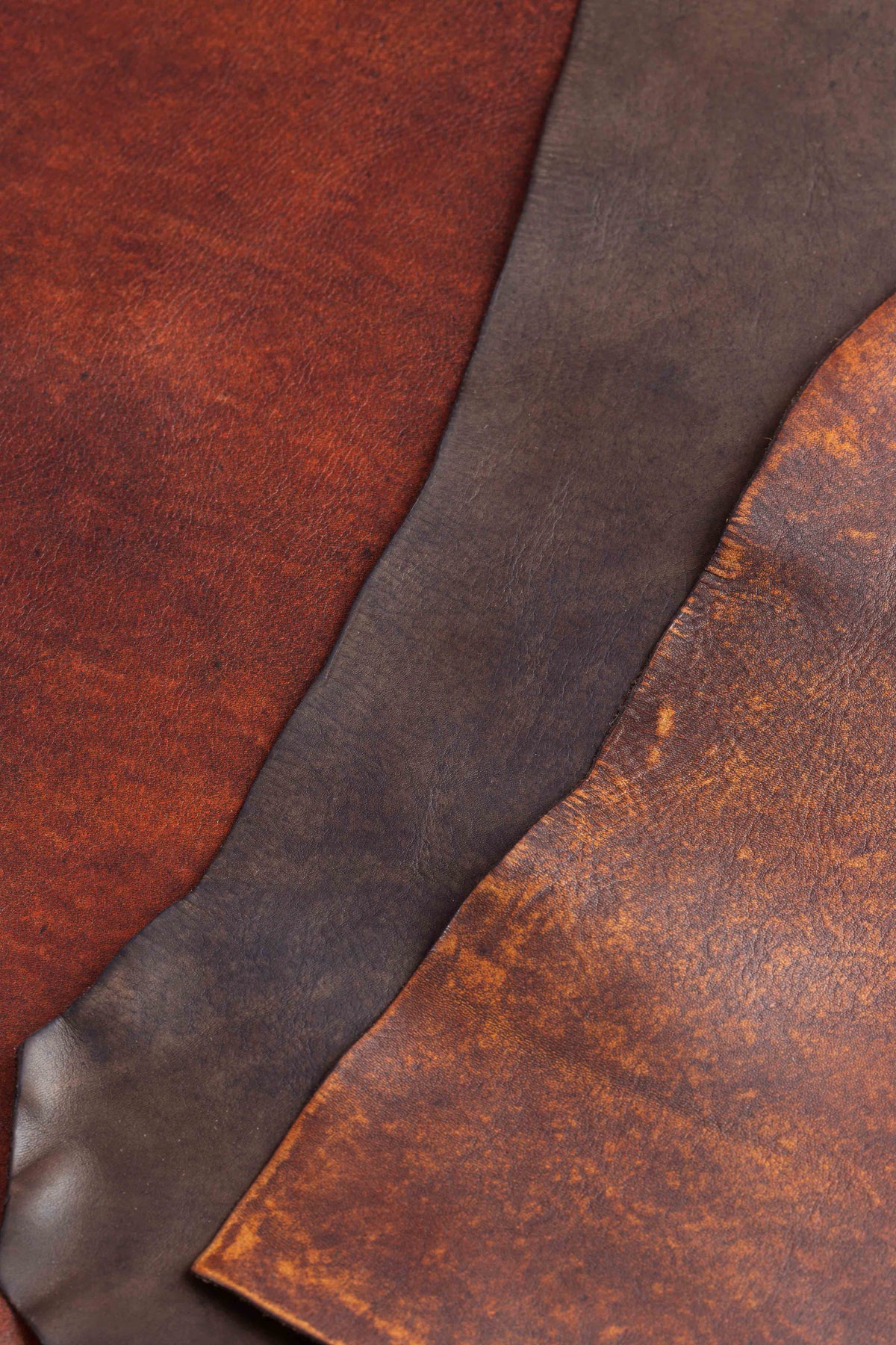 cuirs à tannage végétal italiens de l'atelier